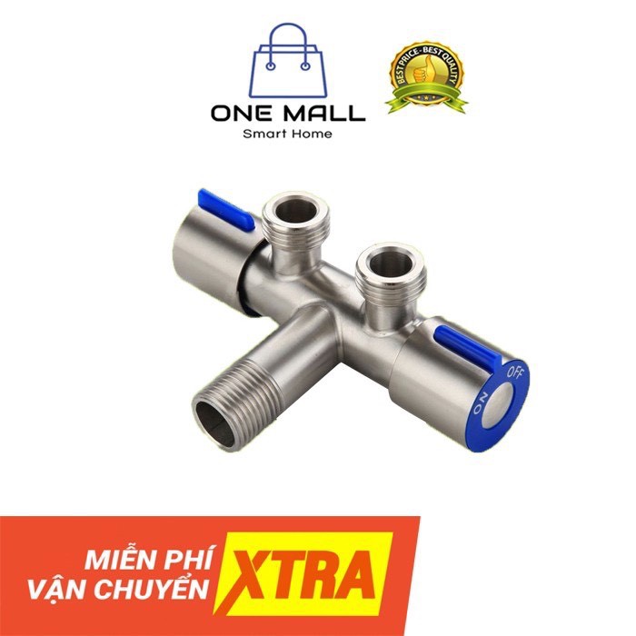 van nước 2 cổng ra, có đầu nối, chất liệu inox 304. Aone Mall