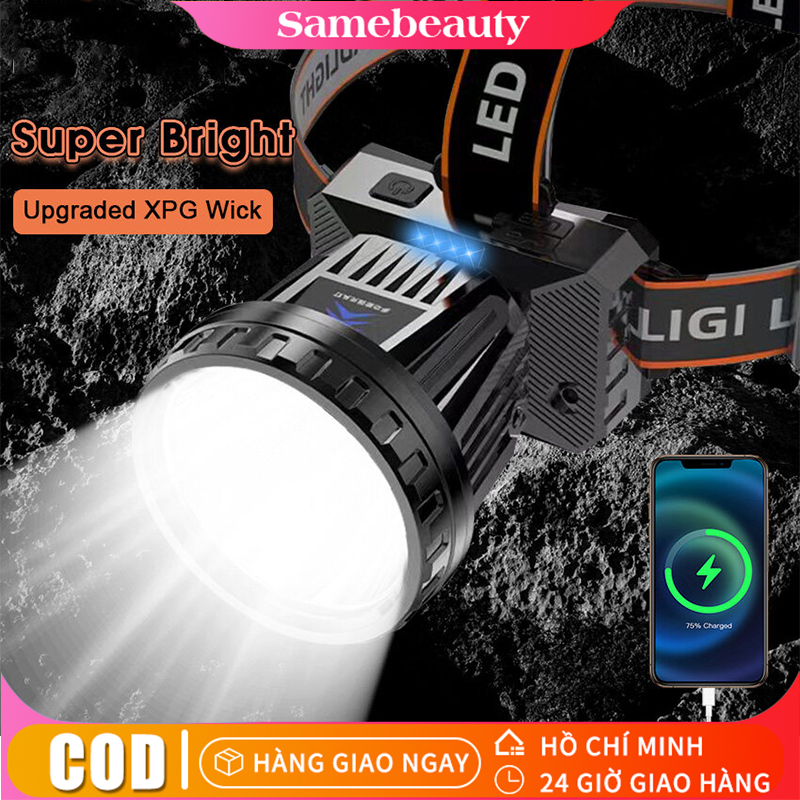 Đèn pha siêu sáng, pin siêu sáng, đèn pha 5000 mét, đèn pha đèn pin, đèn pha led, đèn pha chiếu sáng tầm xa, đèn pha gắn trên đầu