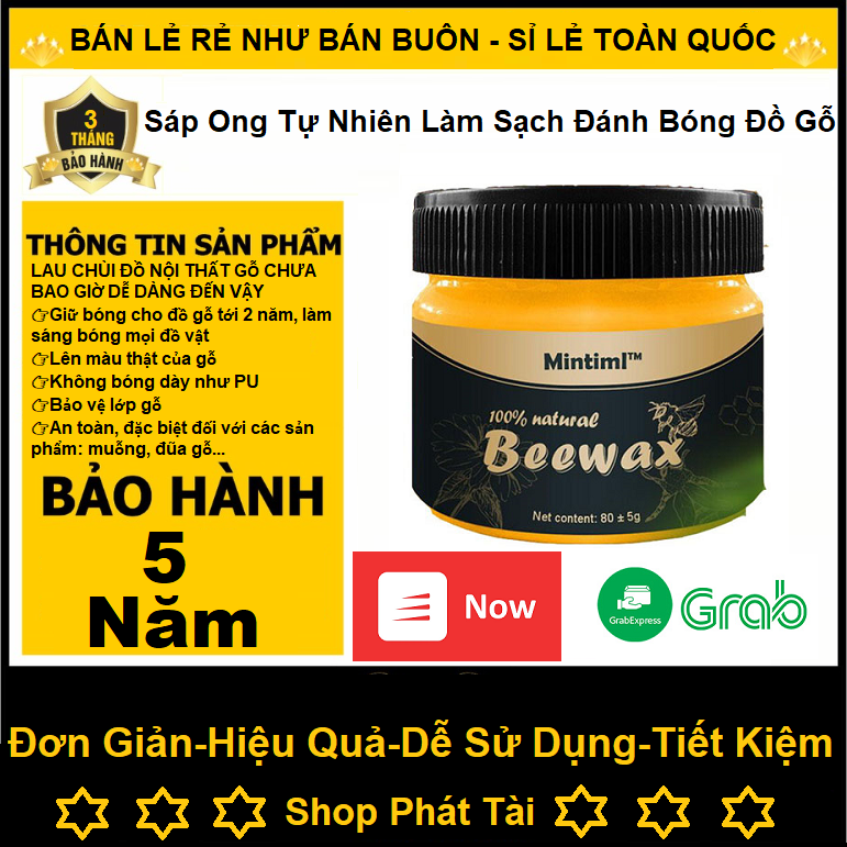 Sáp ong đánh bóng đồ gỗ beewax, si đánh bóng sáp ong beewax vệ sinh sàn gỗ đồ gỗ, sáp ong tự nhiên đánh bóng đồ gỗ, kem