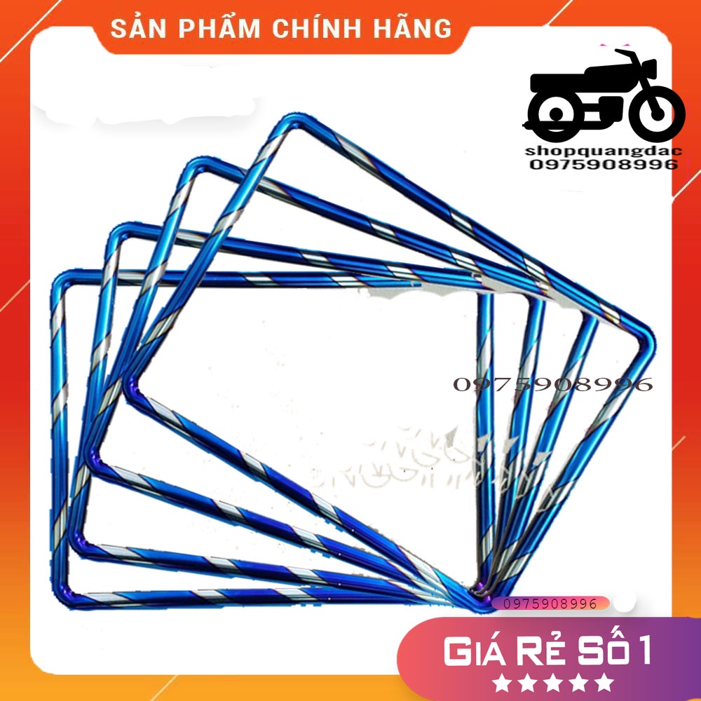 viền biển số titan vân sọc xoắn cao cấp