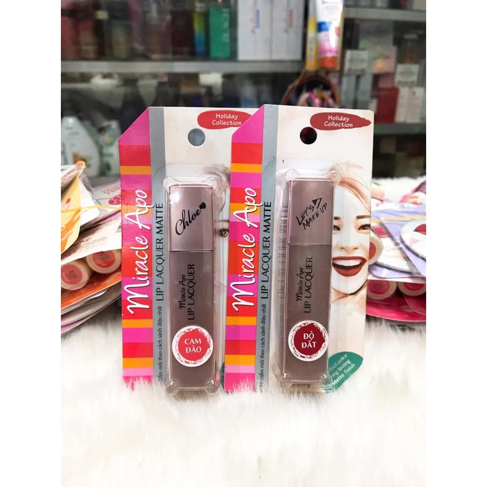 ✟ Son kem lì Miracle Apo Lip Lacquer Matte - Holiday Collection