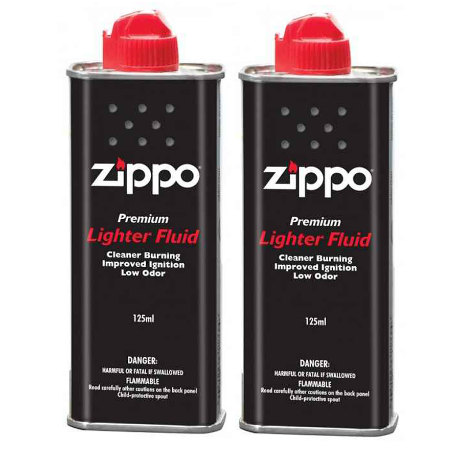 [HCM]Bộ 2 Xăng Zippo Mỹ chính hãng (made in USA) có mã vạch logo nổi tem phản quang chống hàng giả