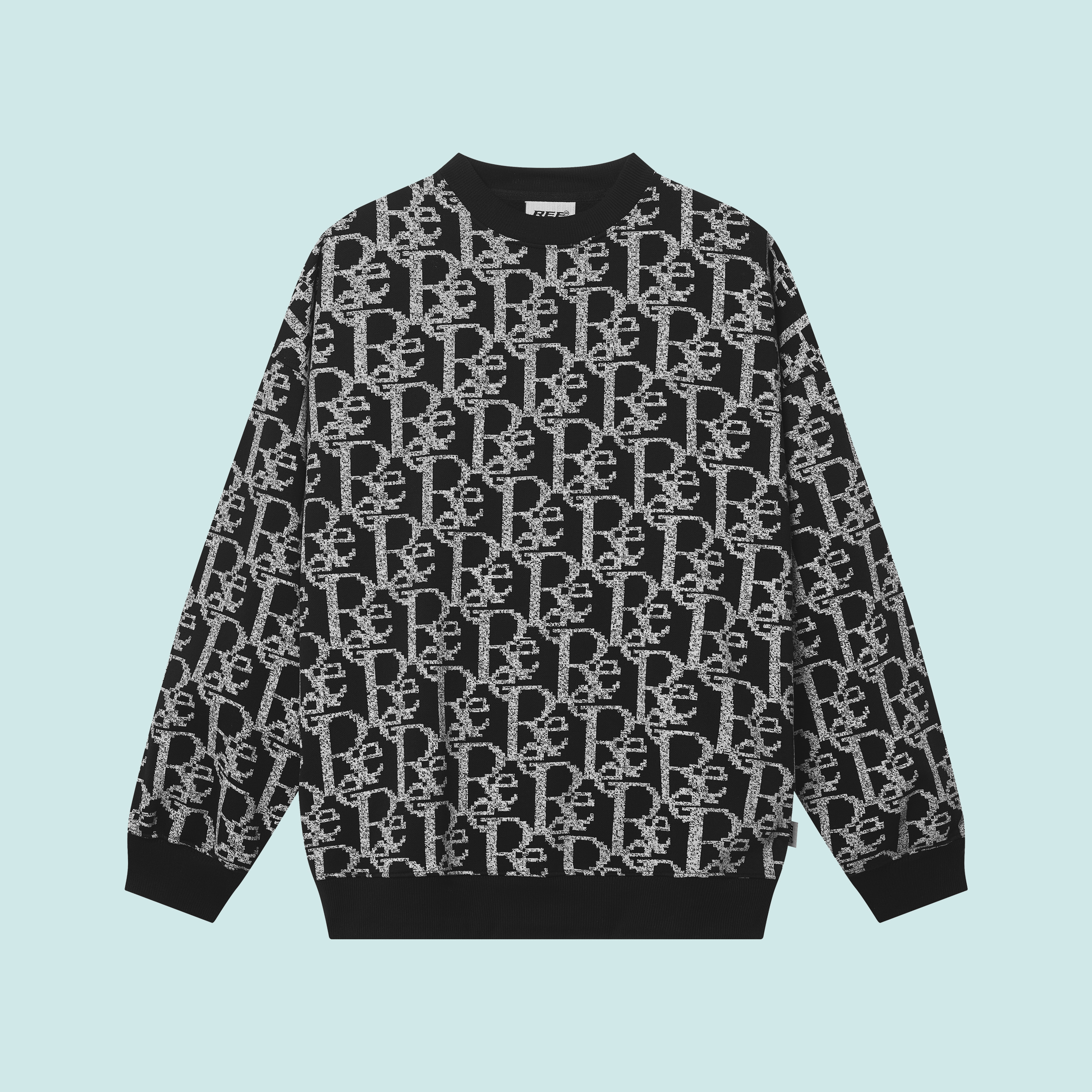 Local brand ree - áo sweater pixel màu đen