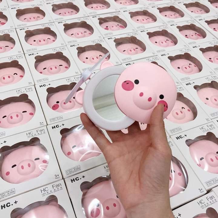 [HCM]QUẠT HEO CẦM TAY HÌNH CON HEO ĐA NĂNG 3 IN 1