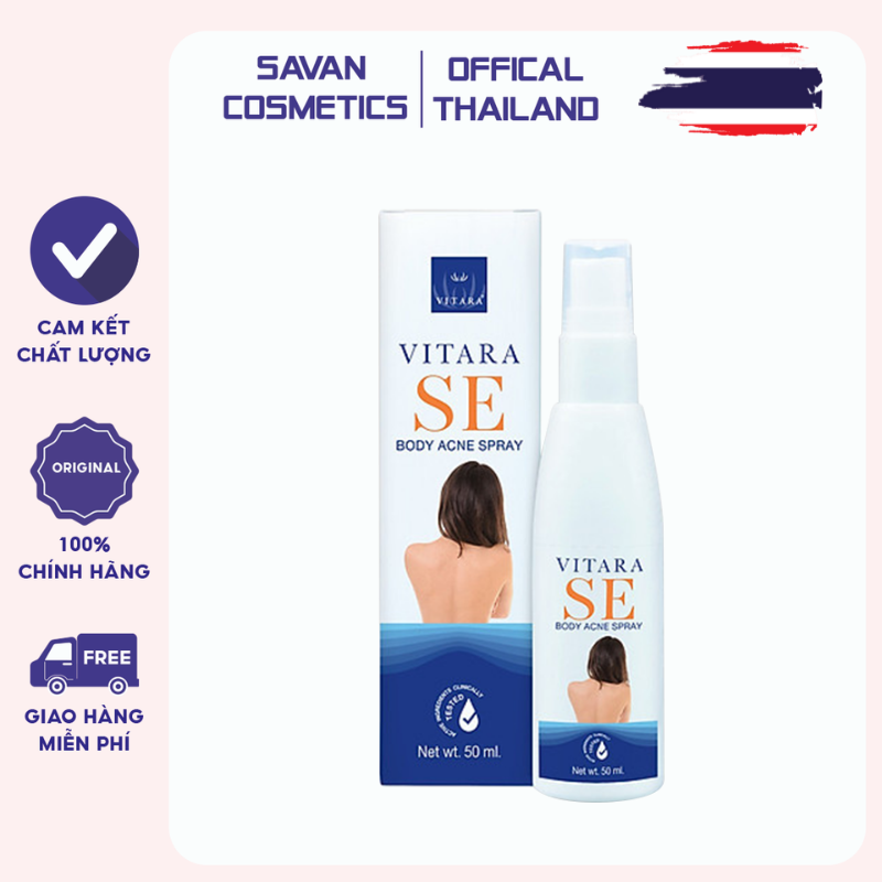Dung dịch xịt mụn lưng và ngực Vitara SE Body Acne Spray 50ml Thái Lan