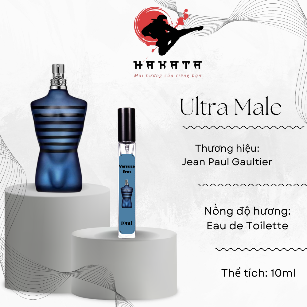 Nước hoa nam mini chiết JEAN PAUL GAULTIER ULTRA MALE 10ml chính hãng giản dị, nam tính, cuốn hút