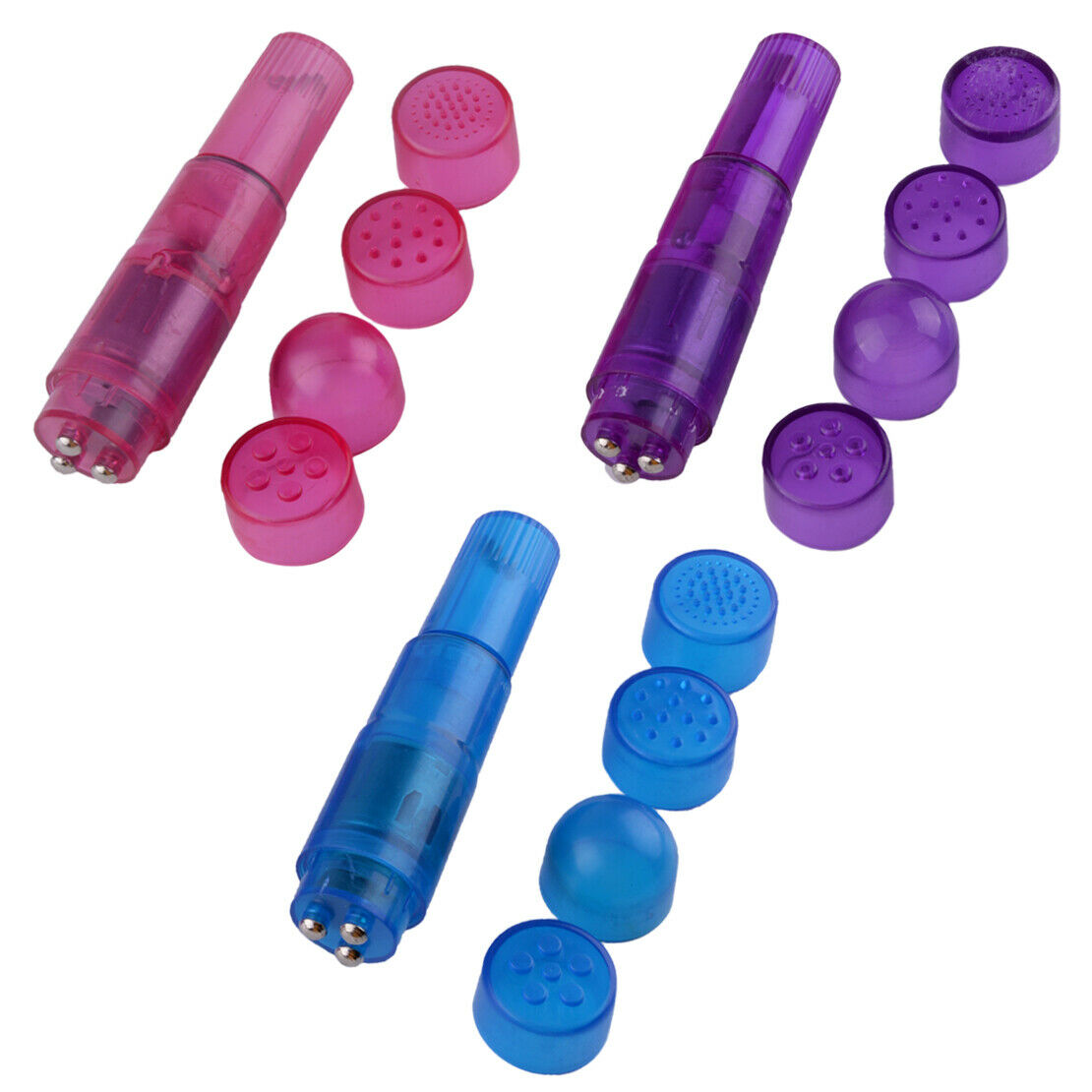 Máy massage cơ thể - Massage mặt massage mắt mini cầm tay kèm 4 đầu massage tiện dụng - Electric Mini Vibrations Pouch Eye Massage Pen