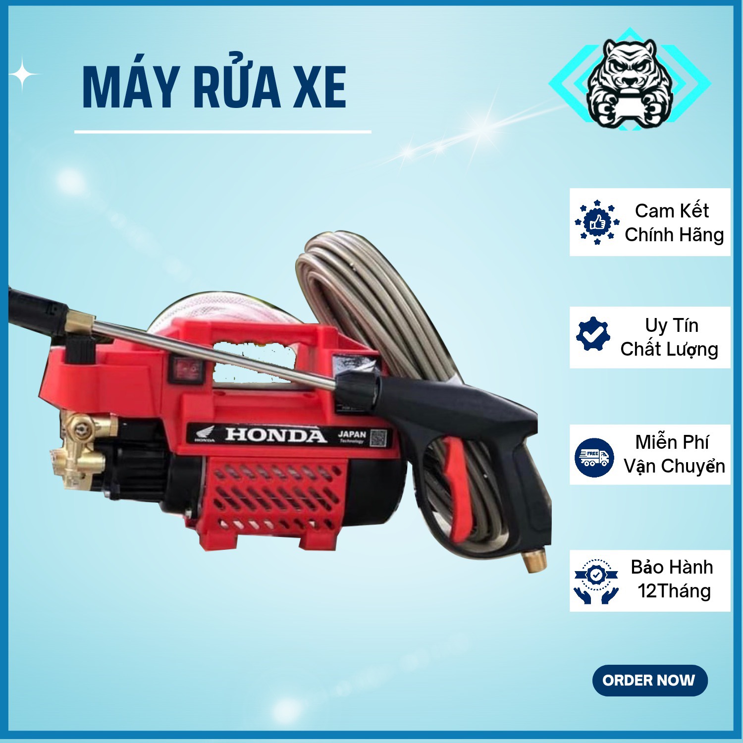 Máy rửa xe HONDA có chỉnh áp công suất lớn 3500w. đa năng tiện dụng xịt rửa vệ sinh bảo hành 12th