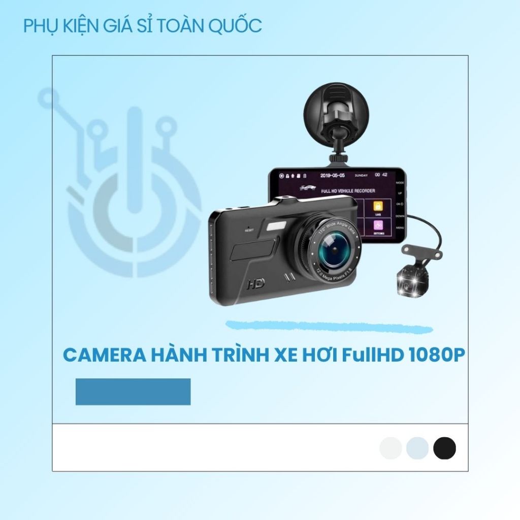 Camera hành trình ô tô K5 Dual Lens Full HD 1080P ghi hình rõ nét ngày đêm