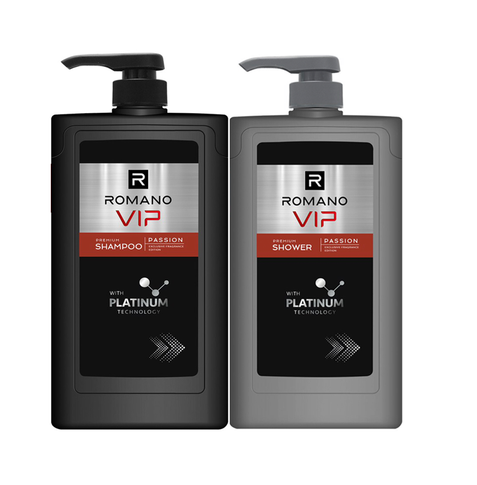 Combo Dầu Gội Romano Vip Passion+Sữa Tắm Romano VIp Passion 650g