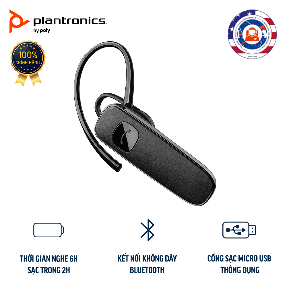 Tai Nghe Đàm Thoại Bluetooth Plantronics ML15 - Hàng Chính Hãng Việt Nam