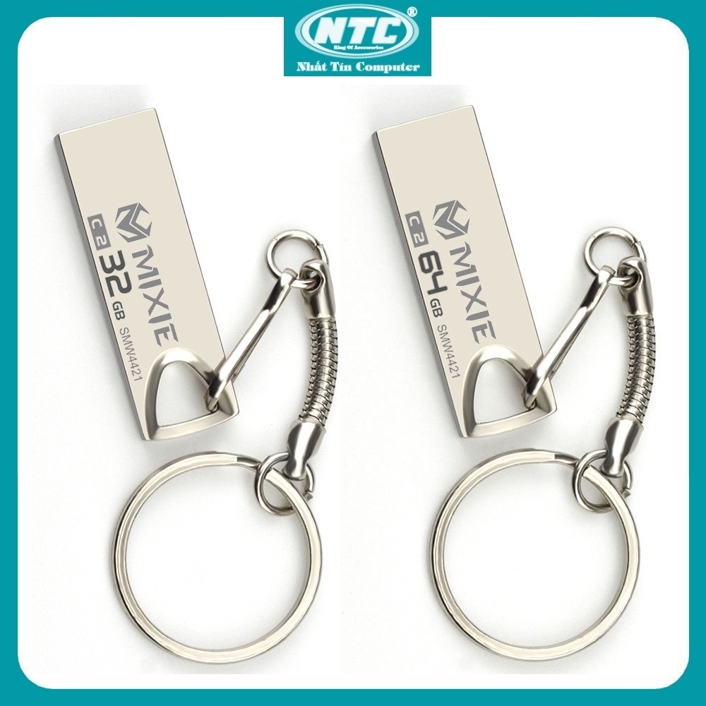 USB 2.0 Mixie C2 16GB / 32GB / 64GB - Vỏ kim loại (Bạc) - Nhất Tín Computer
