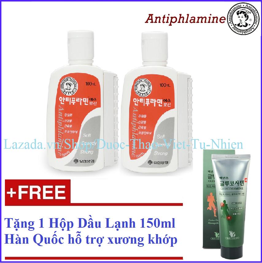 Bộ 2 Dầu nóng xoa bóp/massage 100ml + Tặng Dầu Lạnh 150ml Hàn Quốc hỗ trợ xương khớp.