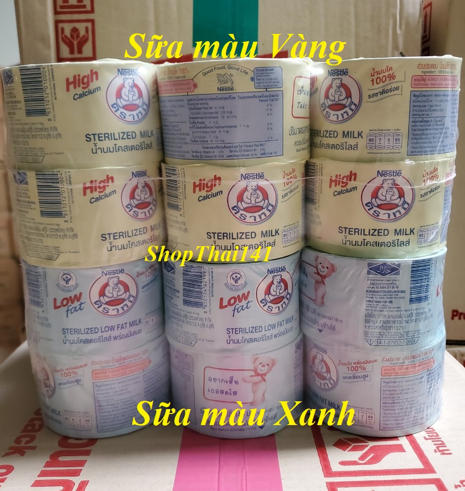 Lốc 12 hộp Sữa gấu Nestle chính hãng vàng Thái Lan