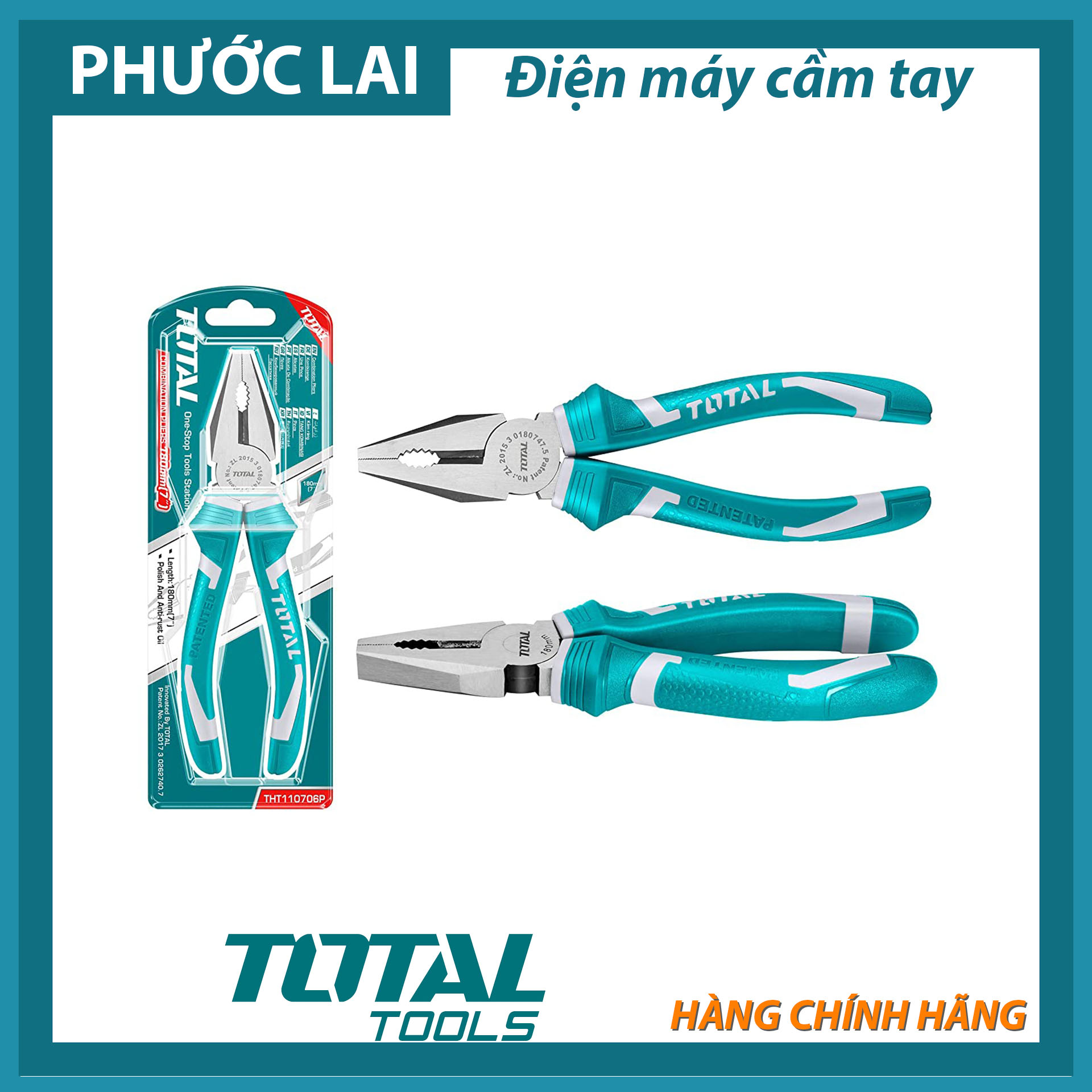 Kìm điện 7" total tht110706p