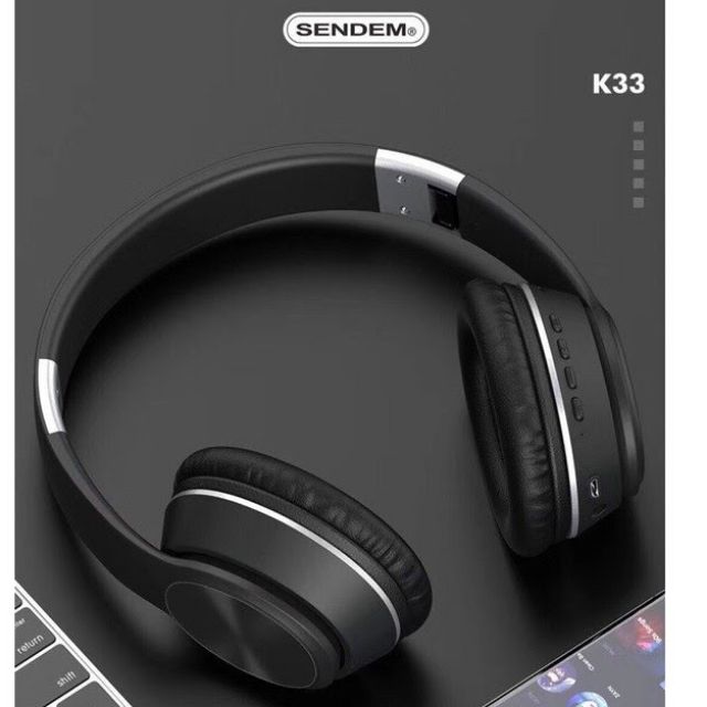 Tai nghe chụp tai Bluetooth v5.0 SENDEM K33 âm thanh năng động hỗ trợ thẻ nhớ