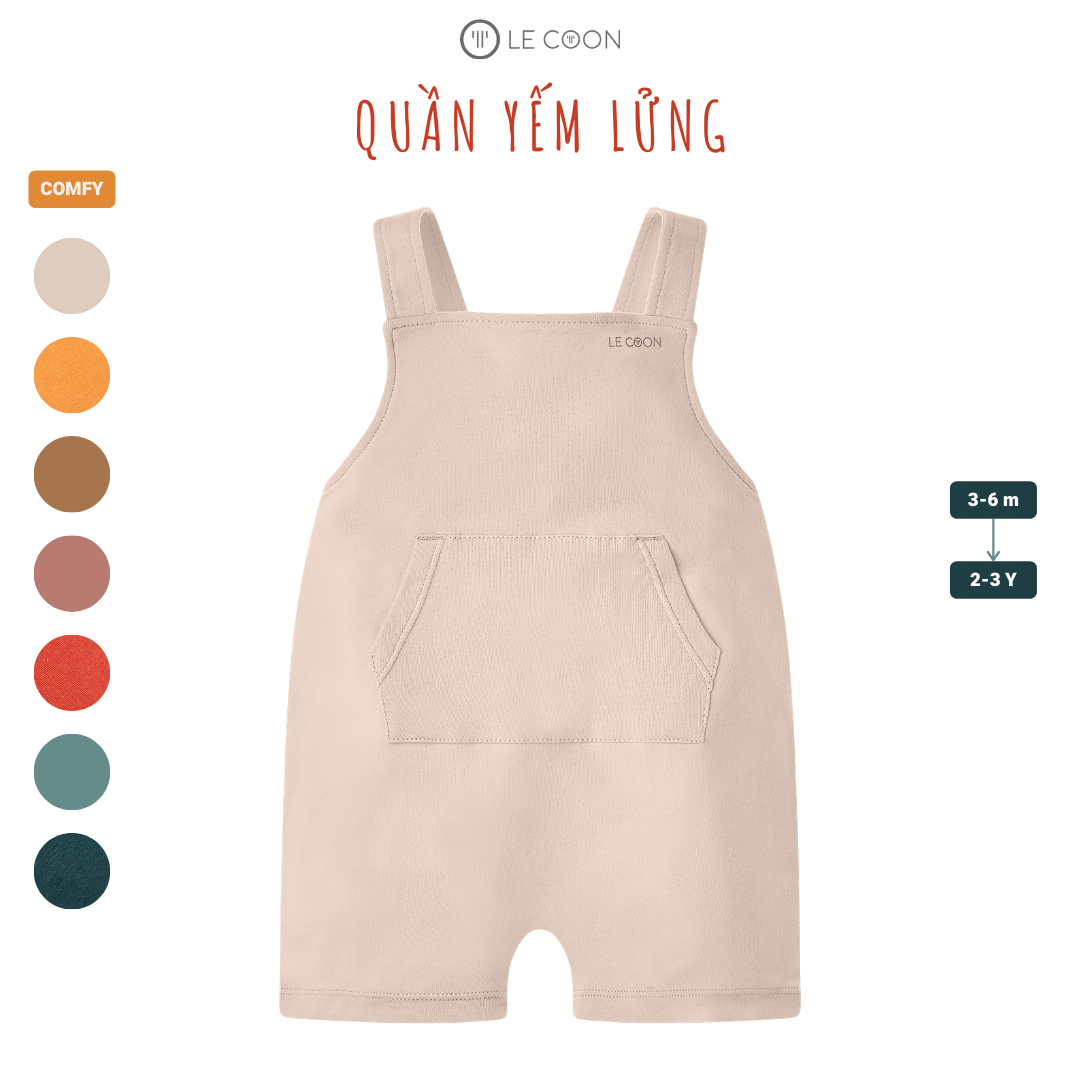 Lecoon quần yếm lửng bé gái bé trai