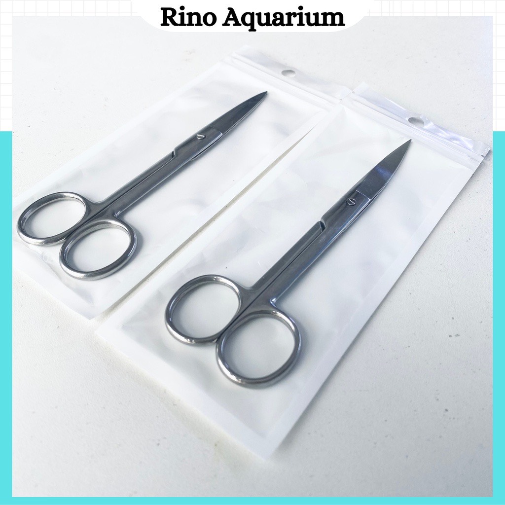 Kéo inox mini cắt tỉa cây thủy sinh không gỉ 14cm | kéo cắt tỉa cây cho bể thuỷ sinh mini, bể nano
