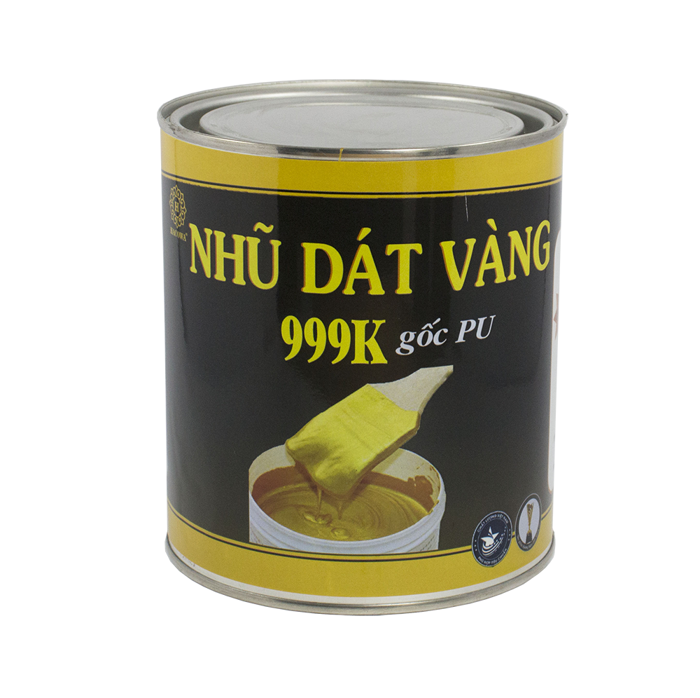 1kg Nhũ dát vàng cao cấp 999k gốc PU siêu bóng thích hợp trên gỗ, kim loại, nhựa, có thể làm ngoài trời