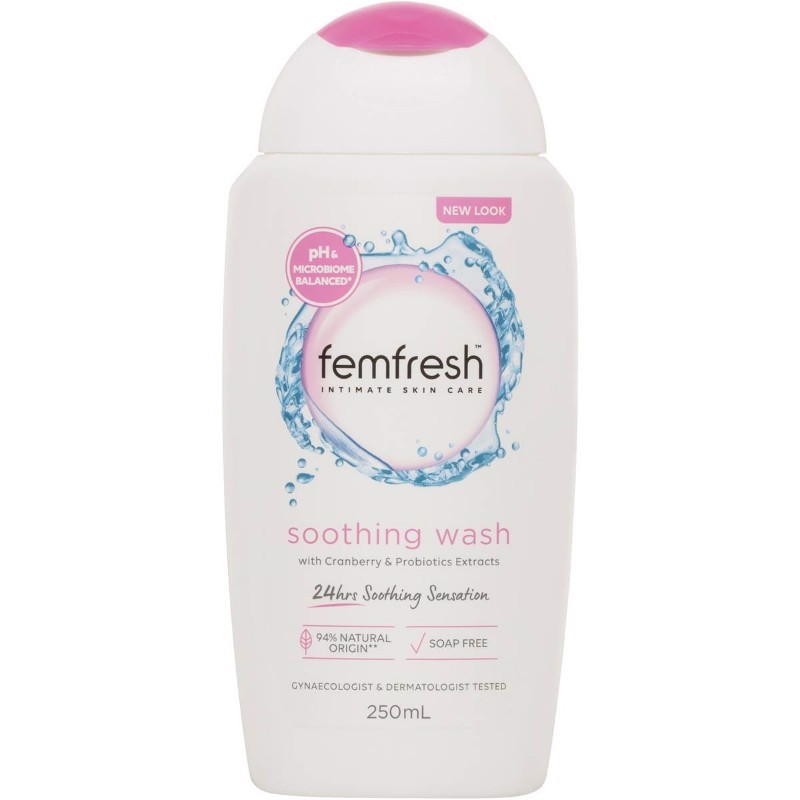 Dung dịch vệ sinh phụ nữ cao cấp femfresh soothing wash 250ml - phù hợp với những người mắc bệnh phụ khoa