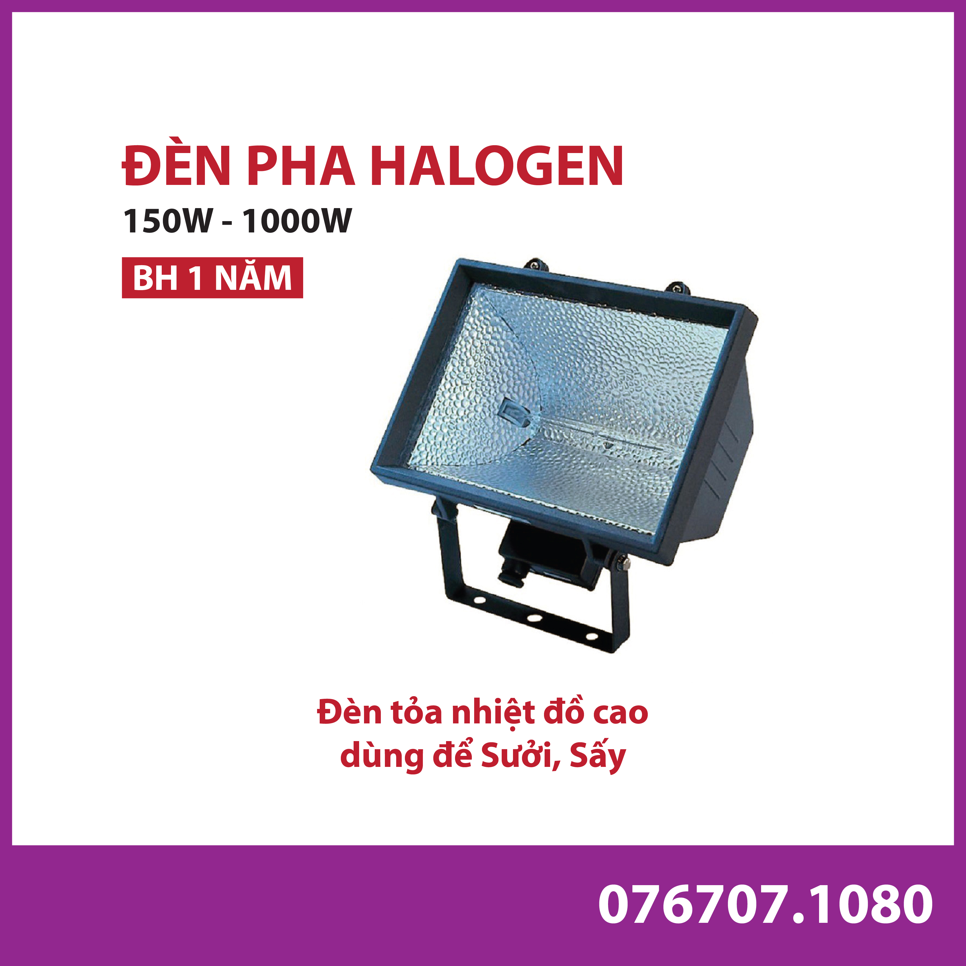 Đèn pha halogen 100w 1000w