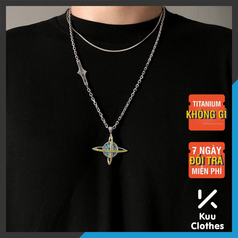 Dây Chuyền Nam Zodiac Chain Vì Sao Lấp Lánh Màu Vàng Bạc Cá tính Đẹp Cao Cấp Phong Cách Hàn Quốc Kuu Clothes - Mặt Vòng Cổ Nam Ngôi Sao Zodiac Thép Titan Không Gỉ