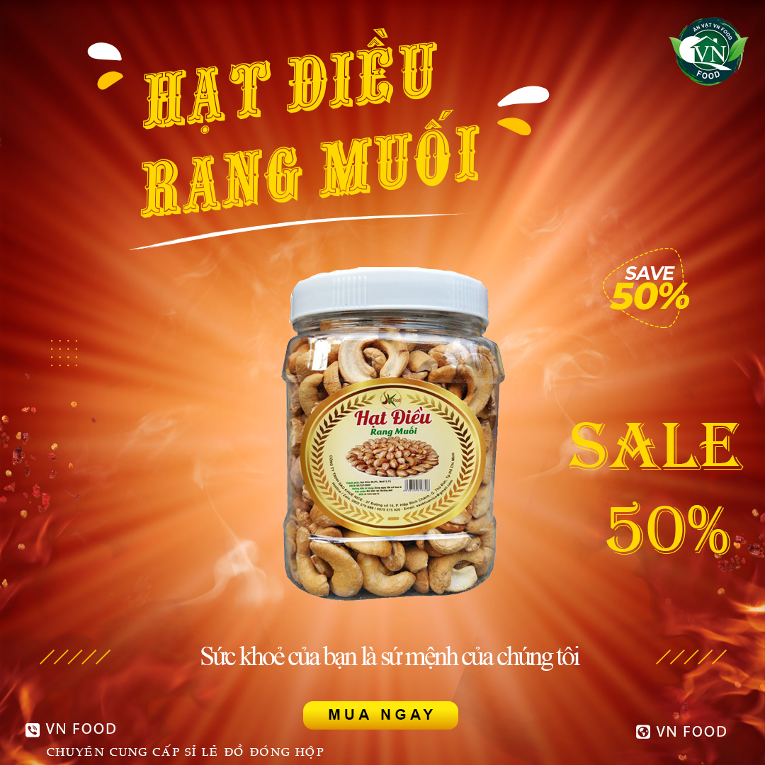 500g hạt điều vỡ rang muối loại a