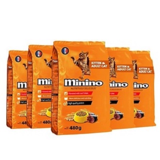 Thức ăn hạt minino tuna gói 480g và 1.3kg cho mèo mọi lứa tuổi