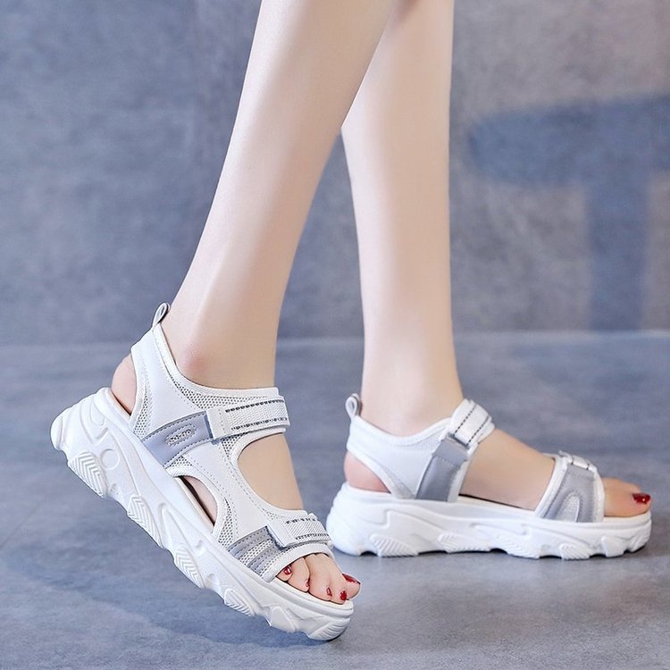 [Hoàn Tiền 15%]Giày sandal nữ quai ngang RIV đế cao chất liệu cao cấp siêu êm chân, dép sandal ulzang quai hậu nữ đi học kiểu mới Hot Trend 2021
