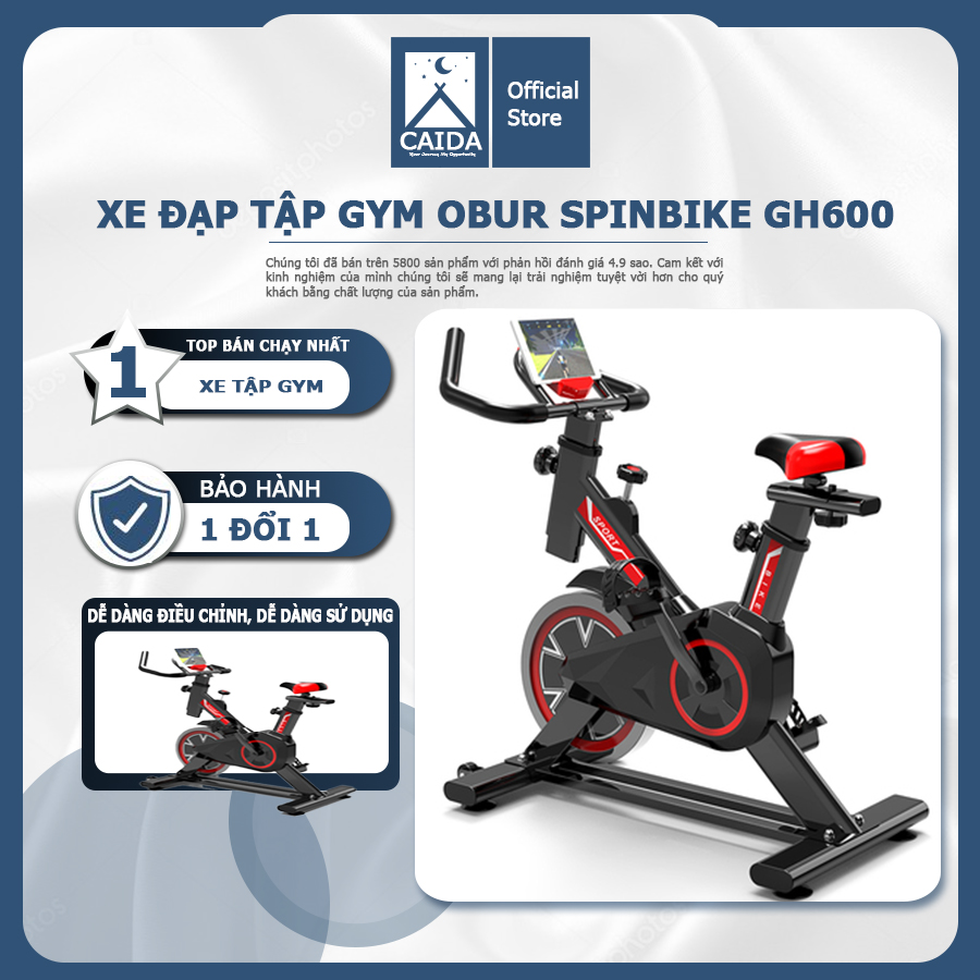 Xe Đạp Tập Thể Dục, Xe Đạp Tập GYM Tại Nhà xe đạp JOBUR SPINBIKE GH600 - Bảo hành 12 tháng, Lỗi 1 Đổ