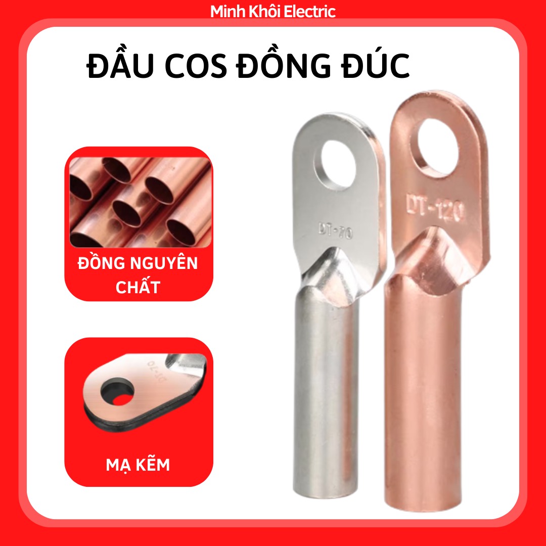 Đầu Cos Đồng Đỏ Đúc, đầu cos đồng đúc, cốt trần, cốt dài tròn, cos trần đúc đồng,cos dài tròn đồng đúc