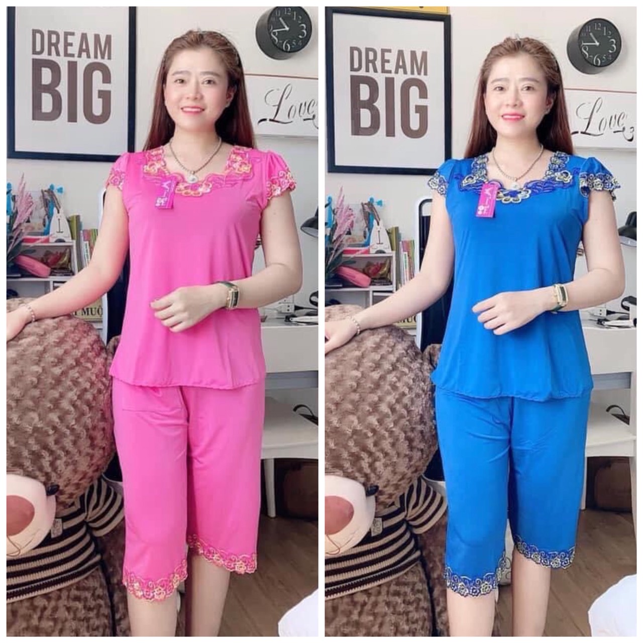 Đồ bộ nữ mặc nhà thun lạnh nhiều màu