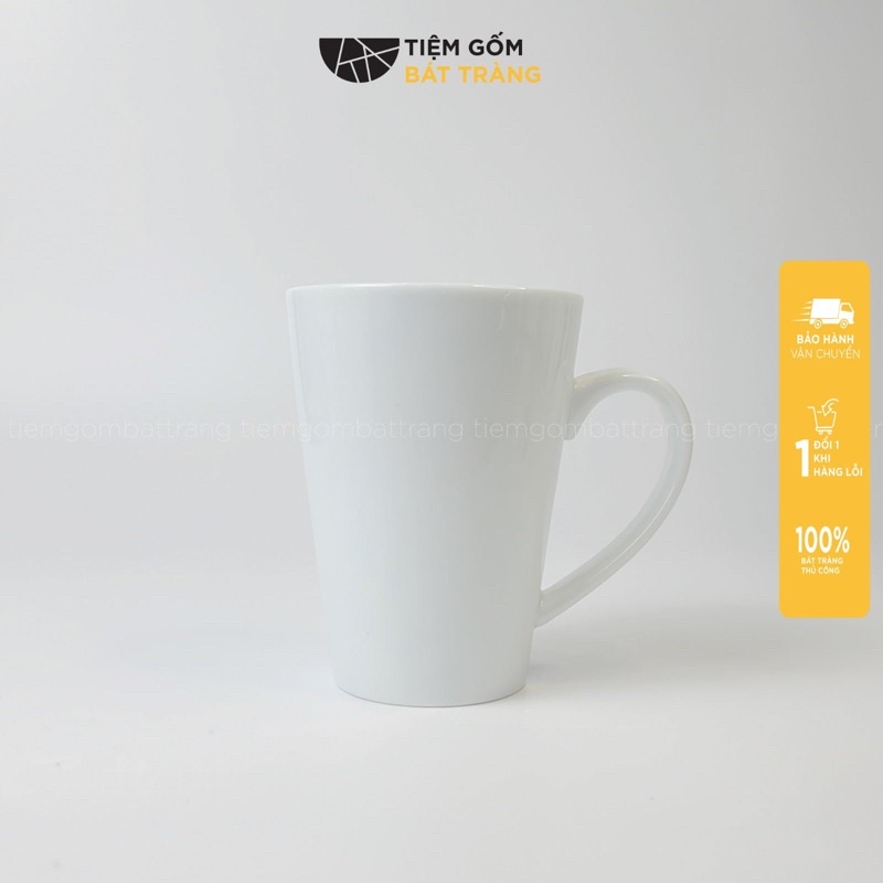 Cốc Sứ Uống Nước Bộ Ly Sứ Men Trắng Cốc Uống Trà Cafe Sứ Bát Tràng Cao Cấp Nhiều Kiểu Dáng Gốm Sứ Bát Tràng - 5