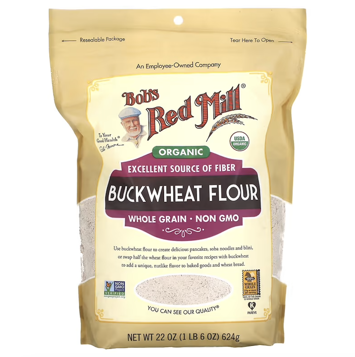 TÚI 624g BỘT KIỀU MẠCH - HỮU CƠ Bob s Red Mill, Organic Buckwheat Flour