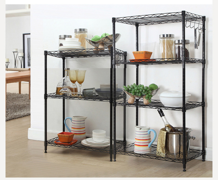 Kệ lò vi sóng - kệ để đồ nhà bếp 3 tầng 55x30x60 khung thép đen - Kệ bếp