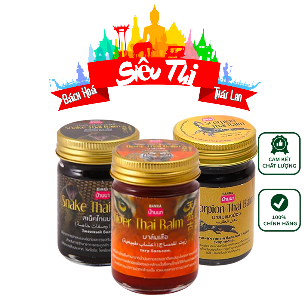 Dầu cù là rắn - cao rắn hổ xoa bóp snake thai balm - thái lan