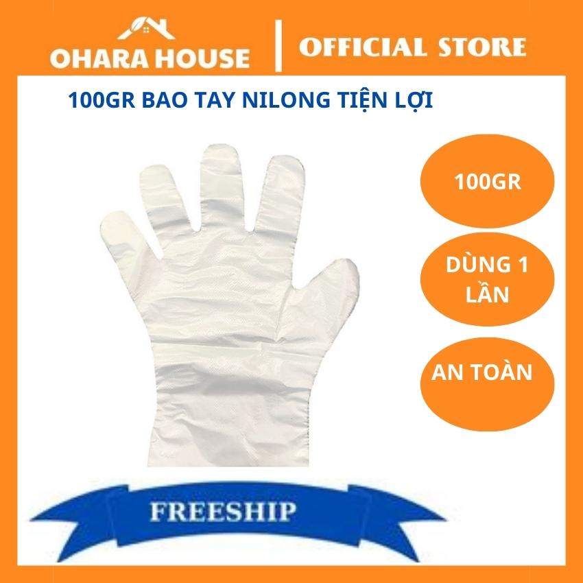Bao tay nilon bao tay xốp dùng 1 lần tiện lợi