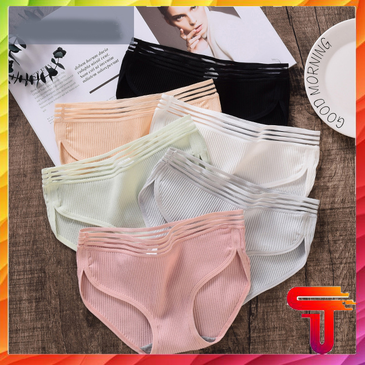 Set 5 Quần Lót Nữ MUJI Xuất Nhật Chất Liệu Cotton Loại 1 Gân Tăm Đính Nơ Siêu Dễ Thương