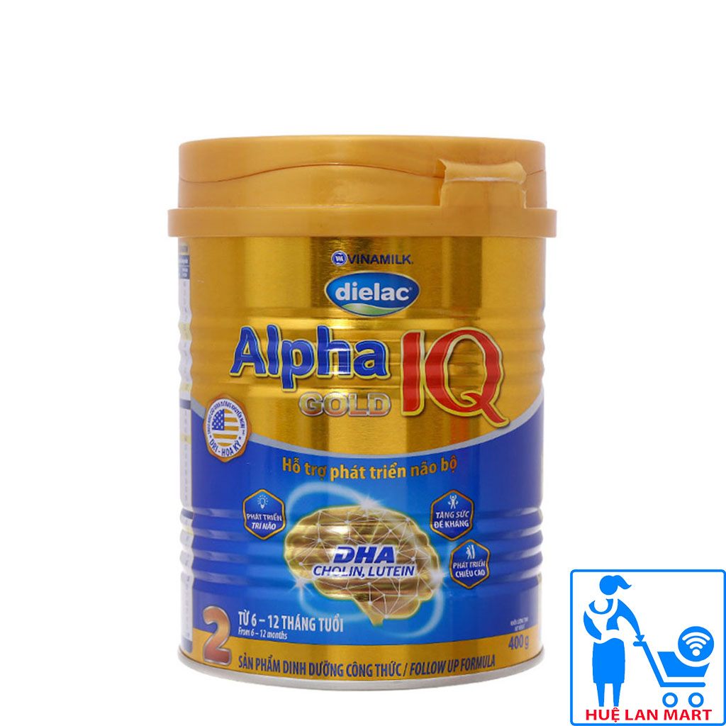 Sữa bột vinamilk dielac alpha gold iq 2 - hộp 400g