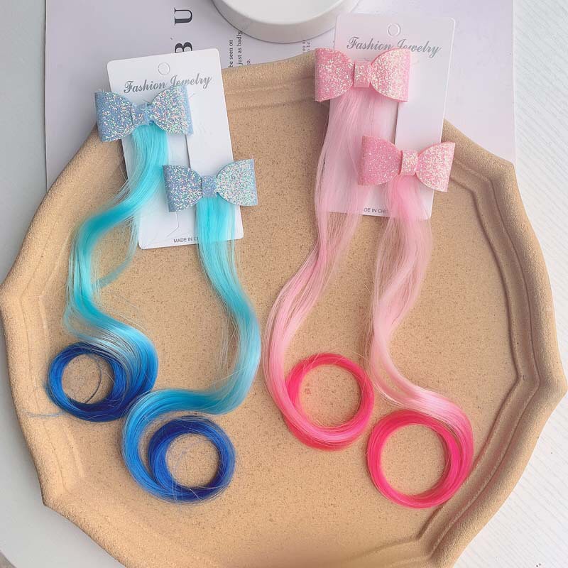 Kẹp tóc bé gái - kẹp nơ đính line xoăn dành cho bé gái qiqishop