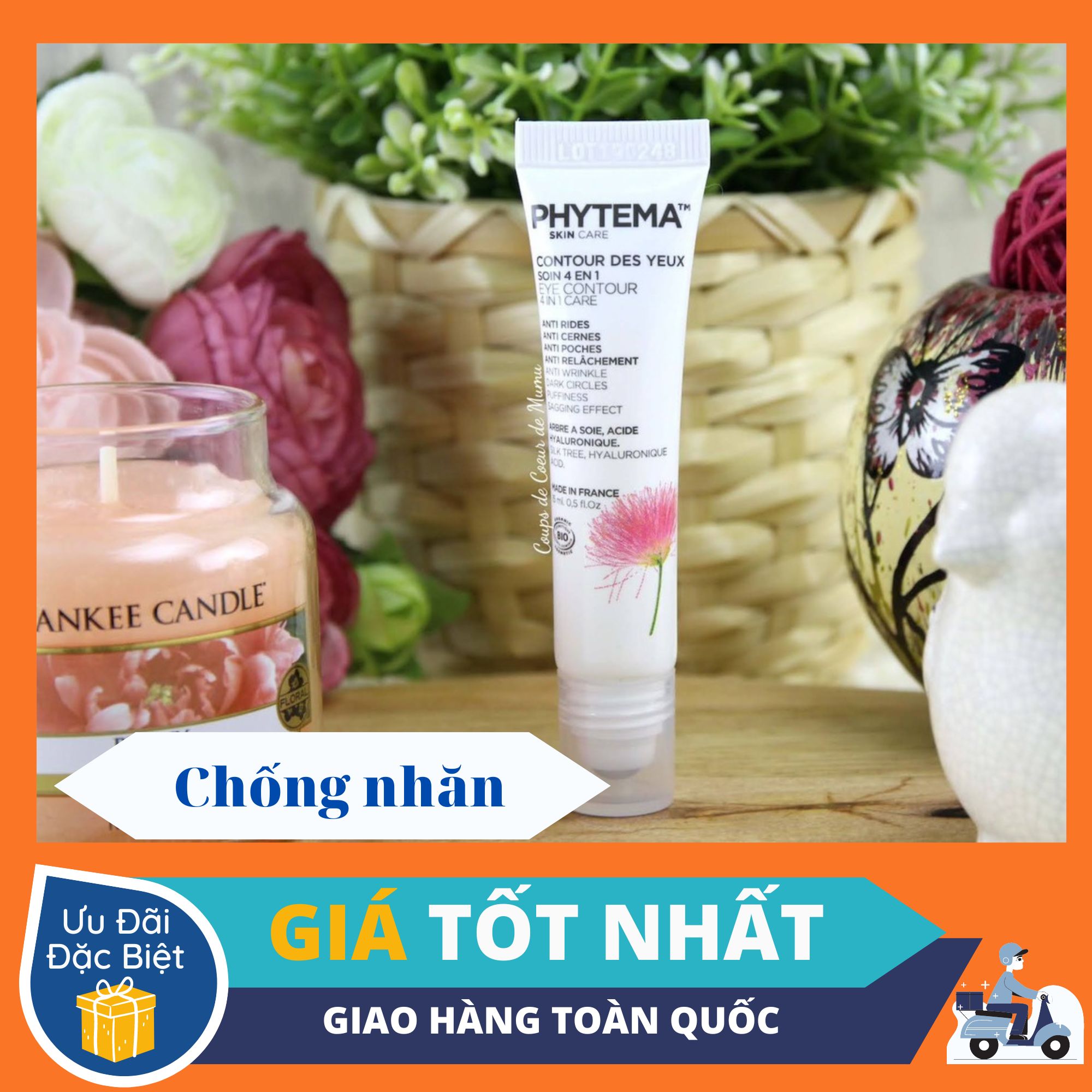 Kem dưỡng mắt bio của phytema pháp - dưỡng mắt 4 in 1