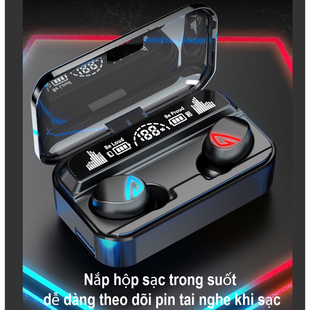[HCM] Tai nghe bluetooth gaming S10 Pro cao cấp, cảm ứng, hỗ trợ đàm thoại, nghe nhạc, kiêm sạc dự phòng
