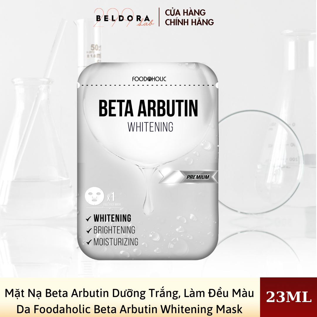 MẶT NẠ BETA ARBUTIN DƯỠNG TRẮNG, LÀM ĐỀU MÀU DA FOODAHOLIC WHITENING MASK 23ML