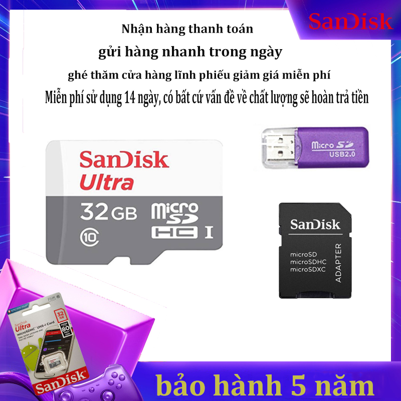 Thẻ nhớ micro sd class10 micro sdhc tf thẻ nhớ cực micro sdxc thẻ nhớ siêu 32gb micro sdhc uhs-1 c10 80 mb/giây qùa tặng kèm adapter