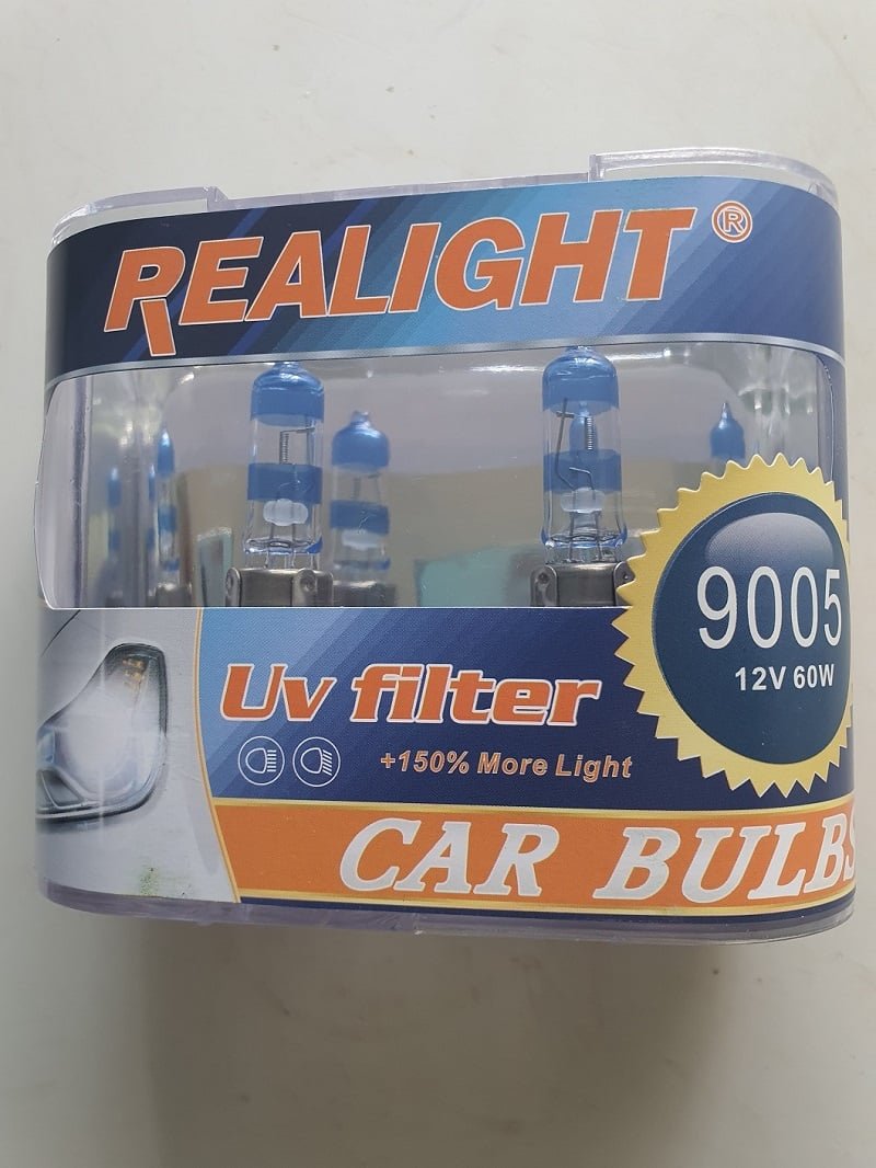 Bóng Đèn Tăng Sáng REALIGHT HB3 và HB4 - Vượt Trội Cùng UV-FILTER - dành cho tất cả mọi dòng xe