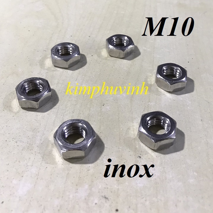 20 con -tán inox m10 - đai ốc inox - ecu inox 10li