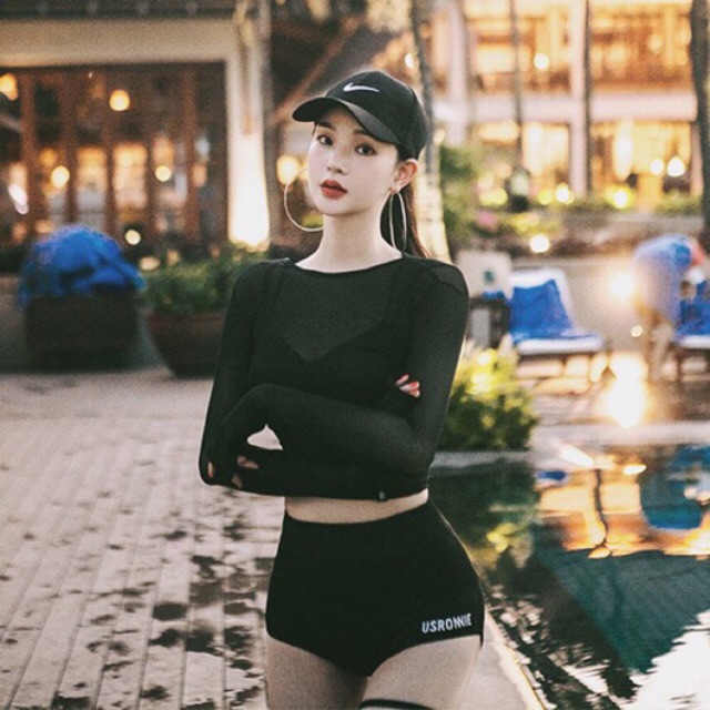 Bikini tay dài lưới
