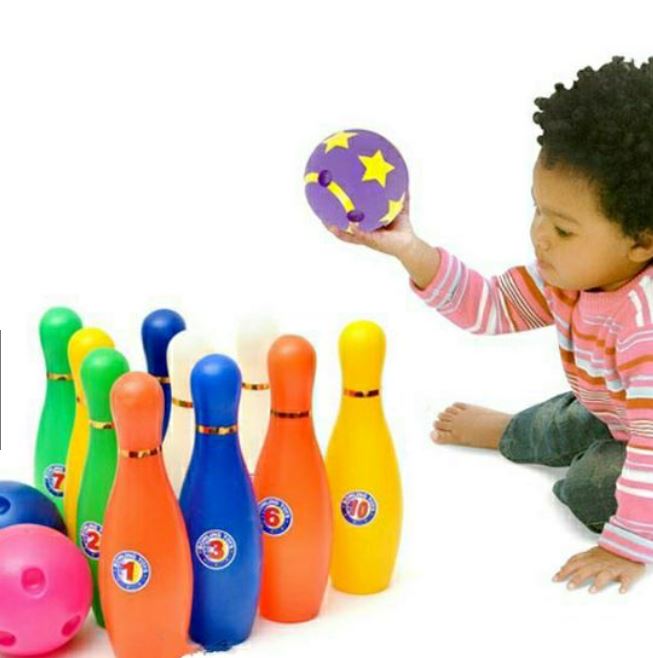 Bộ Bowling mini trong nhà và ngoài trời Bowling ball toys đồ chơi trẻ em cho bé mầm non MonShop Quà tặng cho bé trai bé gái vận động cỡ nhỏ