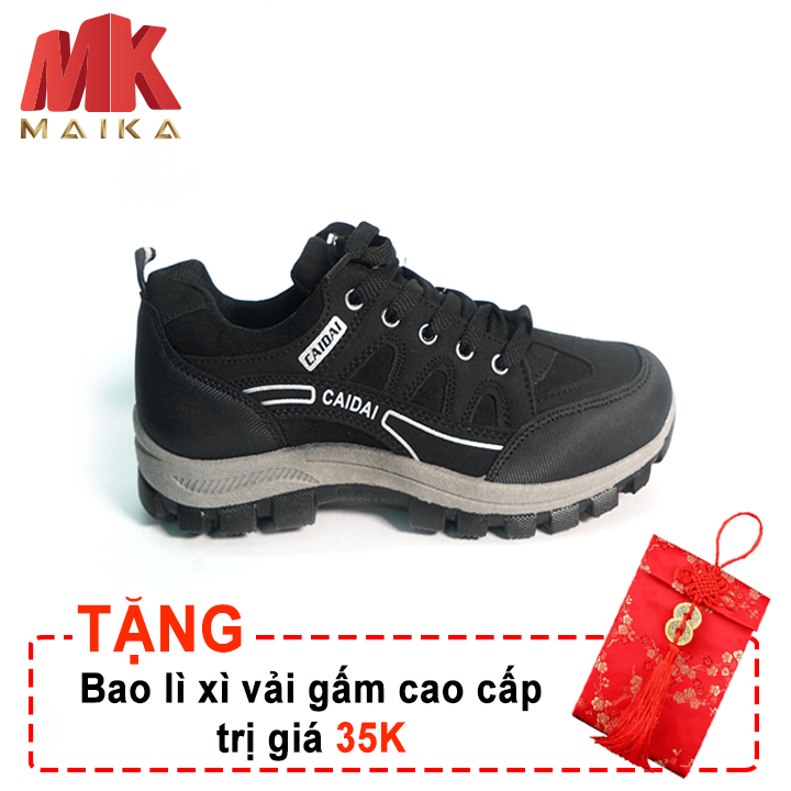 Giày sneaker nữ S1057 Đen êm chân, phù hợp đi bộ, đi chơi + Tặng bao lì xì vải gấm cao cấp