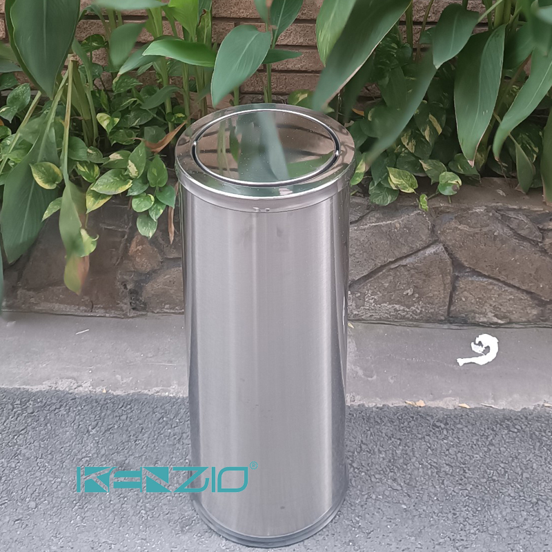 [HCM]Thùng rác Inox nắp lật